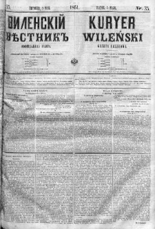 Kuryer Wileński. Gazata urzędowa, polityczna i literacka 1861, No 35