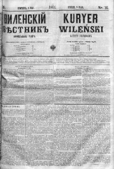 Kuryer Wileński. Gazata urzędowa, polityczna i literacka 1861, No 36
