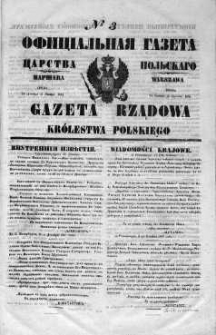 Gazeta Rządowa Królestwa Polskiego 1848 I, No 3