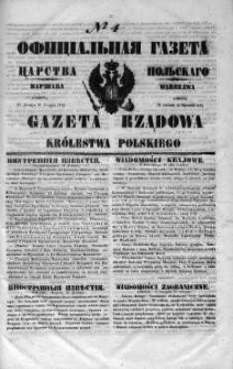 Gazeta Rządowa Królestwa Polskiego 1848 I, No 4