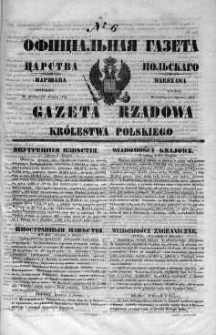 Gazeta Rządowa Królestwa Polskiego 1848 I, No 6