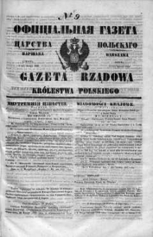 Gazeta Rządowa Królestwa Polskiego 1848 I, No 9