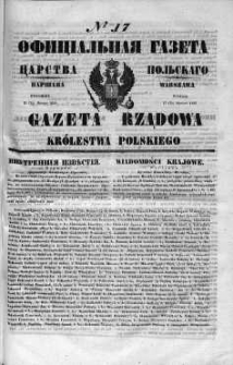 Gazeta Rządowa Królestwa Polskiego 1848 I, No 17