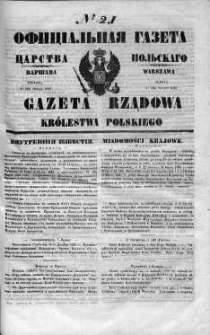 Gazeta Rządowa Królestwa Polskiego 1848 I, No 21