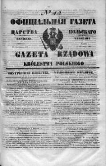 Gazeta Rządowa Królestwa Polskiego 1848 I, No 43