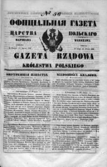Gazeta Rządowa Królestwa Polskiego 1848 I, No 56