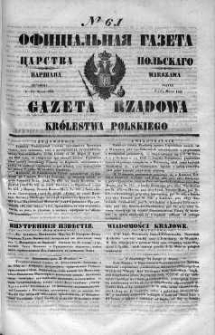 Gazeta Rządowa Królestwa Polskiego 1848 I, No 61