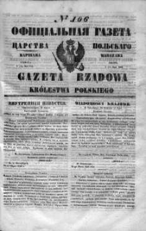 Gazeta Rządowa Królestwa Polskiego 1848 II, No 106