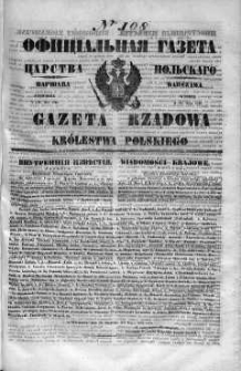 Gazeta Rządowa Królestwa Polskiego 1848 II, No 108