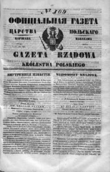Gazeta Rządowa Królestwa Polskiego 1848 II, No 109