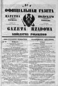 Gazeta Rządowa Królestwa Polskiego 1840 I, No 4