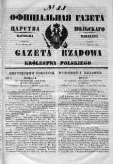 Gazeta Rządowa Królestwa Polskiego 1852 I, No 11