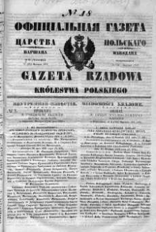Gazeta Rządowa Królestwa Polskiego 1840 I, No 18