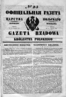 Gazeta Rządowa Królestwa Polskiego 1852 I, No 23