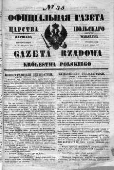 Gazeta Rządowa Królestwa Polskiego 1852 I, No 35