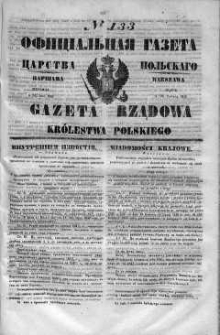 Gazeta Rządowa Królestwa Polskiego 1848 II, No 133