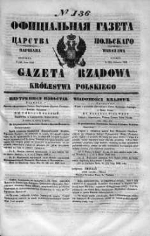 Gazeta Rządowa Królestwa Polskiego 1848 II, No 136