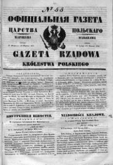 Gazeta Rządowa Królestwa Polskiego 1852 I, No 55