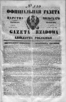 Gazeta Rządowa Królestwa Polskiego 1848 II, No 139