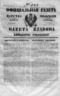 Gazeta Rządowa Królestwa Polskiego 1848 III, No 145