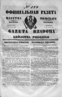 Gazeta Rządowa Królestwa Polskiego 1848 III, No 179