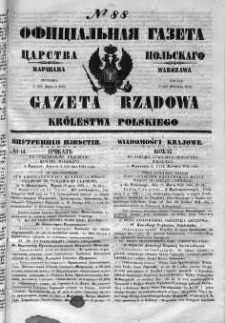 Gazeta Rządowa Królestwa Polskiego 1852 II, No 88