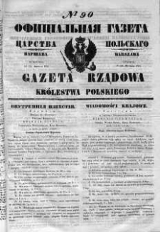 Gazeta Rządowa Królestwa Polskiego 1852 II, No 90