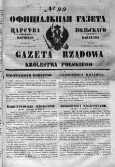 Gazeta Rządowa Królestwa Polskiego 1852 II, No 99