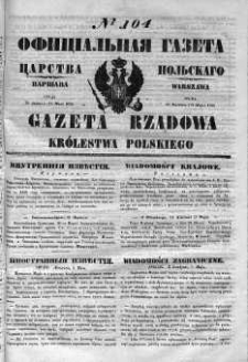 Gazeta Rządowa Królestwa Polskiego 1852 II, No 104