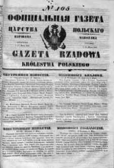 Gazeta Rządowa Królestwa Polskiego 1852 II, No 105