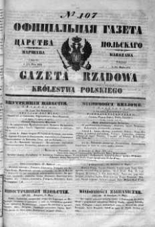 Gazeta Rządowa Królestwa Polskiego 1852 II, No 107