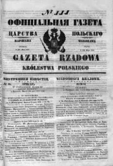 Gazeta Rządowa Królestwa Polskiego 1852 II, No 111