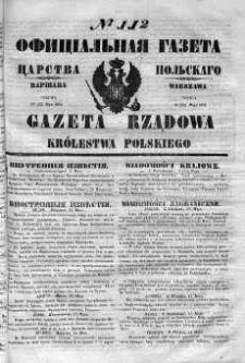Gazeta Rządowa Królestwa Polskiego 1852 II, No 112
