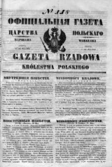 Gazeta Rządowa Królestwa Polskiego 1852 II, No 118