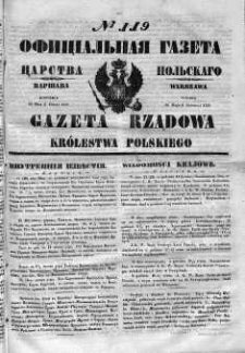 Gazeta Rządowa Królestwa Polskiego 1852 II, No 119