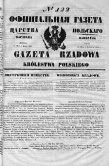 Gazeta Rządowa Królestwa Polskiego 1852 II, No 122