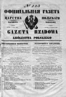 Gazeta Rządowa Królestwa Polskiego 1852 II, No 123