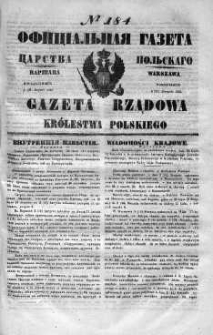 Gazeta Rządowa Królestwa Polskiego 1848 III, No 184