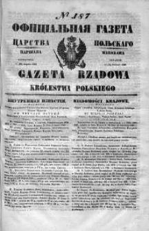 Gazeta Rządowa Królestwa Polskiego 1848 III, No 187