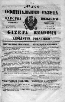 Gazeta Rządowa Królestwa Polskiego 1848 III, No 190