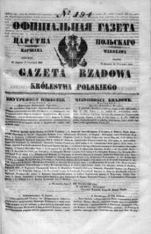 Gazeta Rządowa Królestwa Polskiego 1848 III, No 194