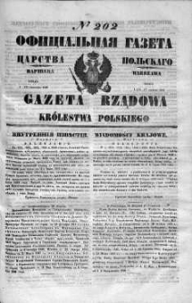 Gazeta Rządowa Królestwa Polskiego 1848 III, No 202
