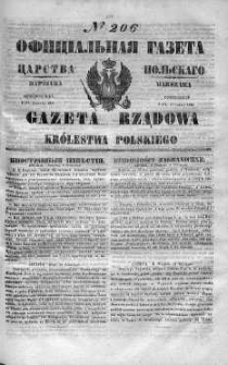 Gazeta Rządowa Królestwa Polskiego 1848 III, No 206