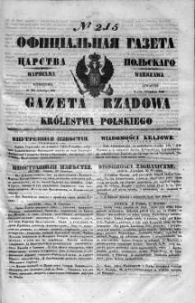 Gazeta Rządowa Królestwa Polskiego 1848 III, No 215