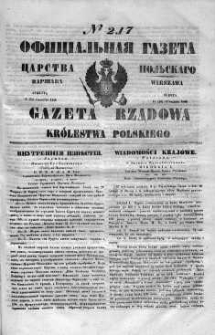Gazeta Rządowa Królestwa Polskiego 1848 III, No 217