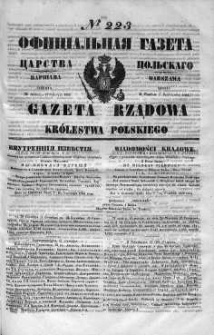 Gazeta Rządowa Królestwa Polskiego 1848 IV, No 223