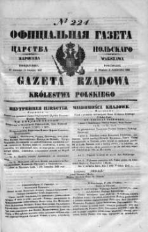 Gazeta Rządowa Królestwa Polskiego 1848 IV, No 224