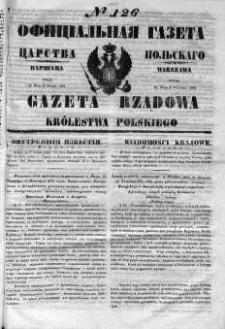 Gazeta Rządowa Królestwa Polskiego 1852 II, No 126