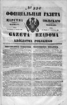 Gazeta Rządowa Królestwa Polskiego 1848 IV, No 226
