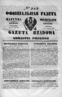 Gazeta Rządowa Królestwa Polskiego 1848 IV, No 242